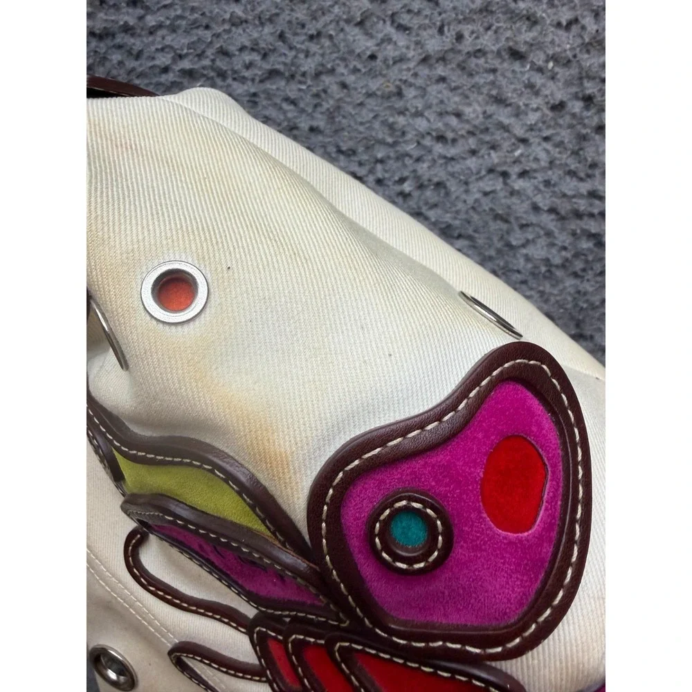 Vintage Y2k Coach Women's Butterfly Canvas Soho Hobo Bag 4992 Limited Edition